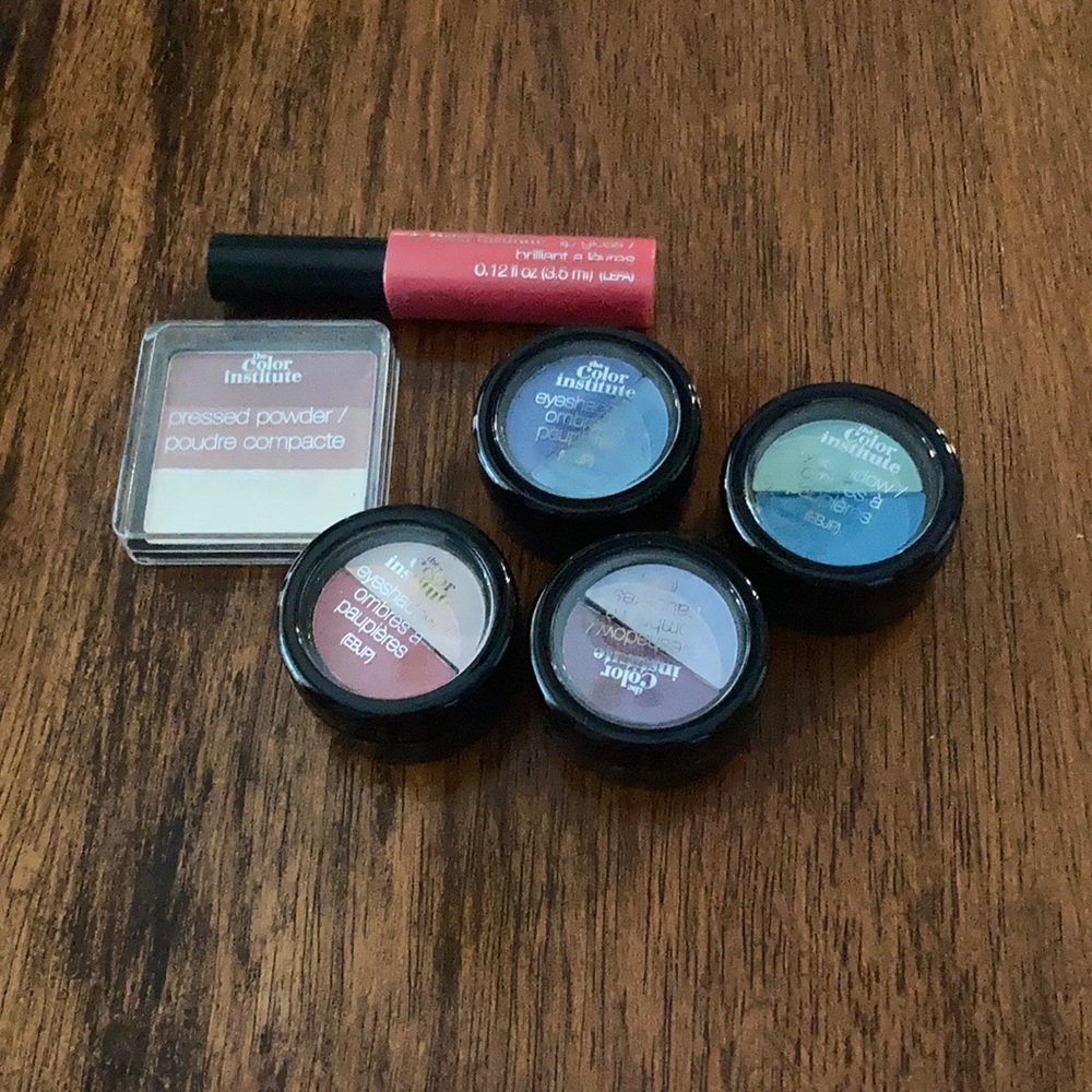 NEW The Color Institute 6 Piece Mini Makeup Set Bundle Eyeshadow Powder Lip NIB